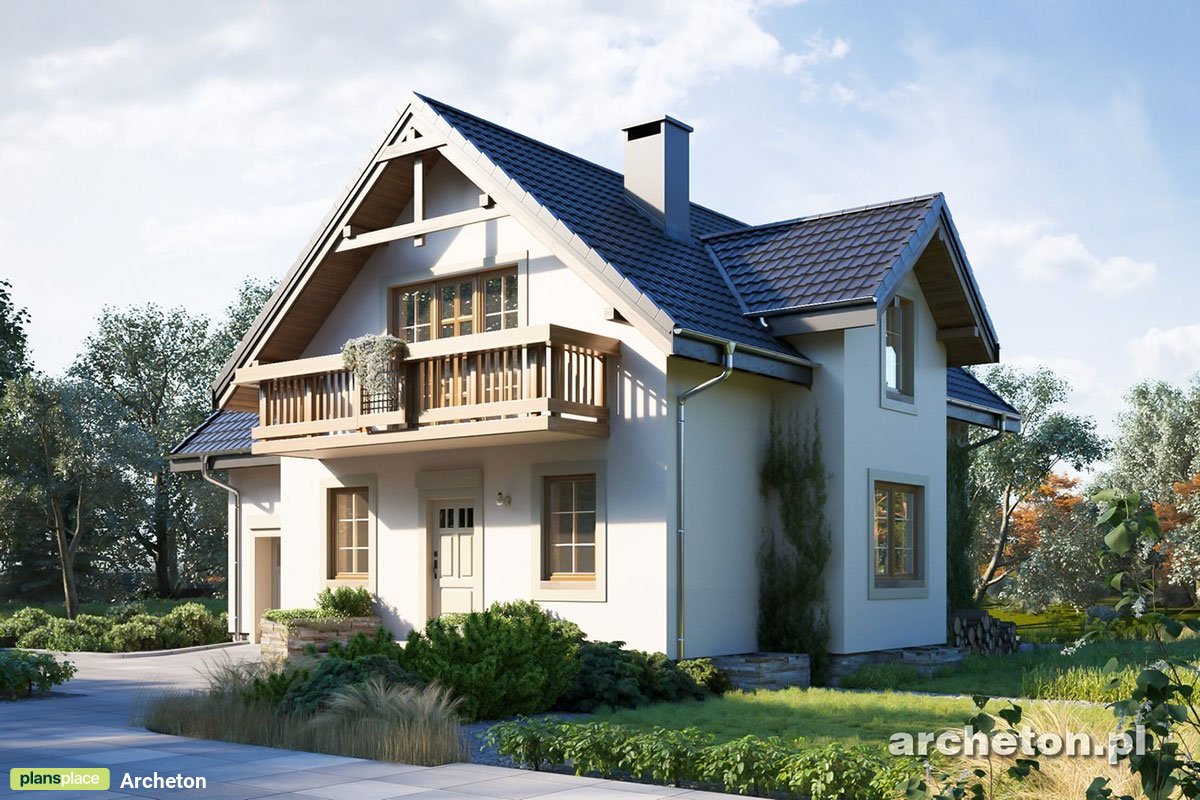 Projekt domu z piwnicą, poddaszem użytkowym i garażem