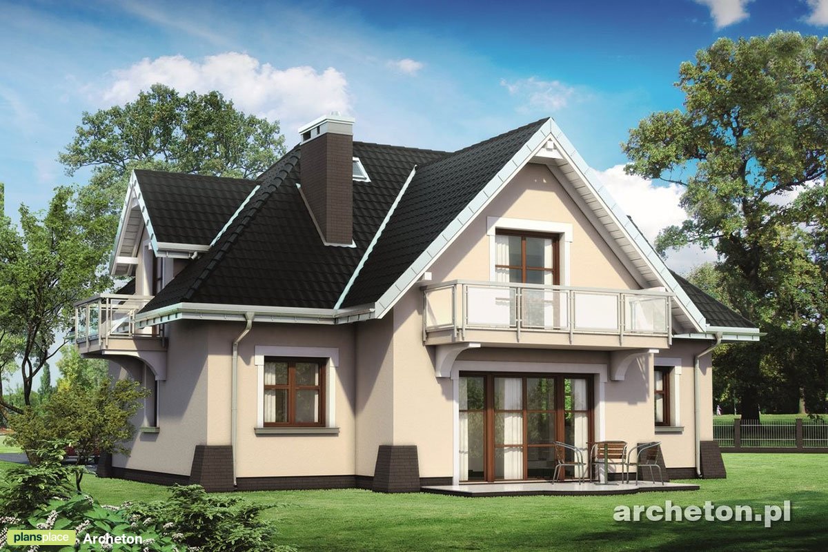 Projekt domu z garażem w bryle i dachem mansardowym