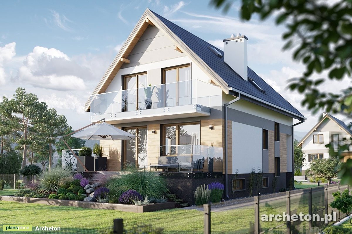 Projekt domu z dużą kuchnią, pralnią i garażem w piwnicy