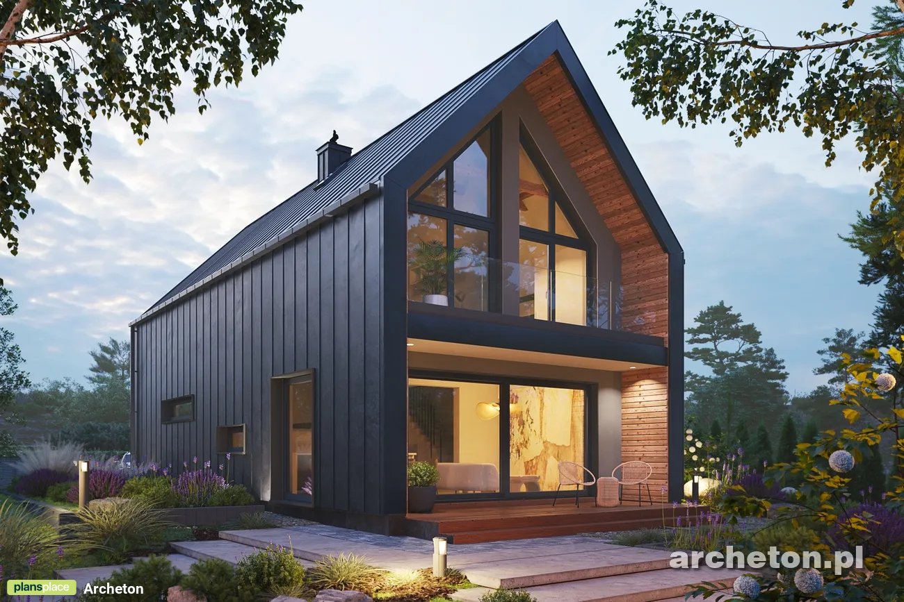 Projekt domu jednorodzinnego o pow. 128 m²: Parterowy, 4 Sypialnie, 2 Łazienki (>2.5 m2)