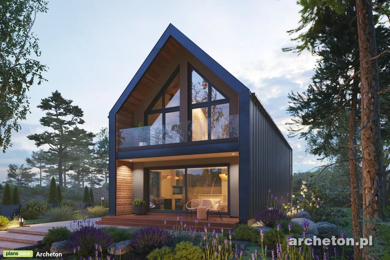 Projekt domu jednorodzinnego o pow. 128 m²: Parterowy, 4 Sypialnie, 2 Łazienki (>2.5 m2)