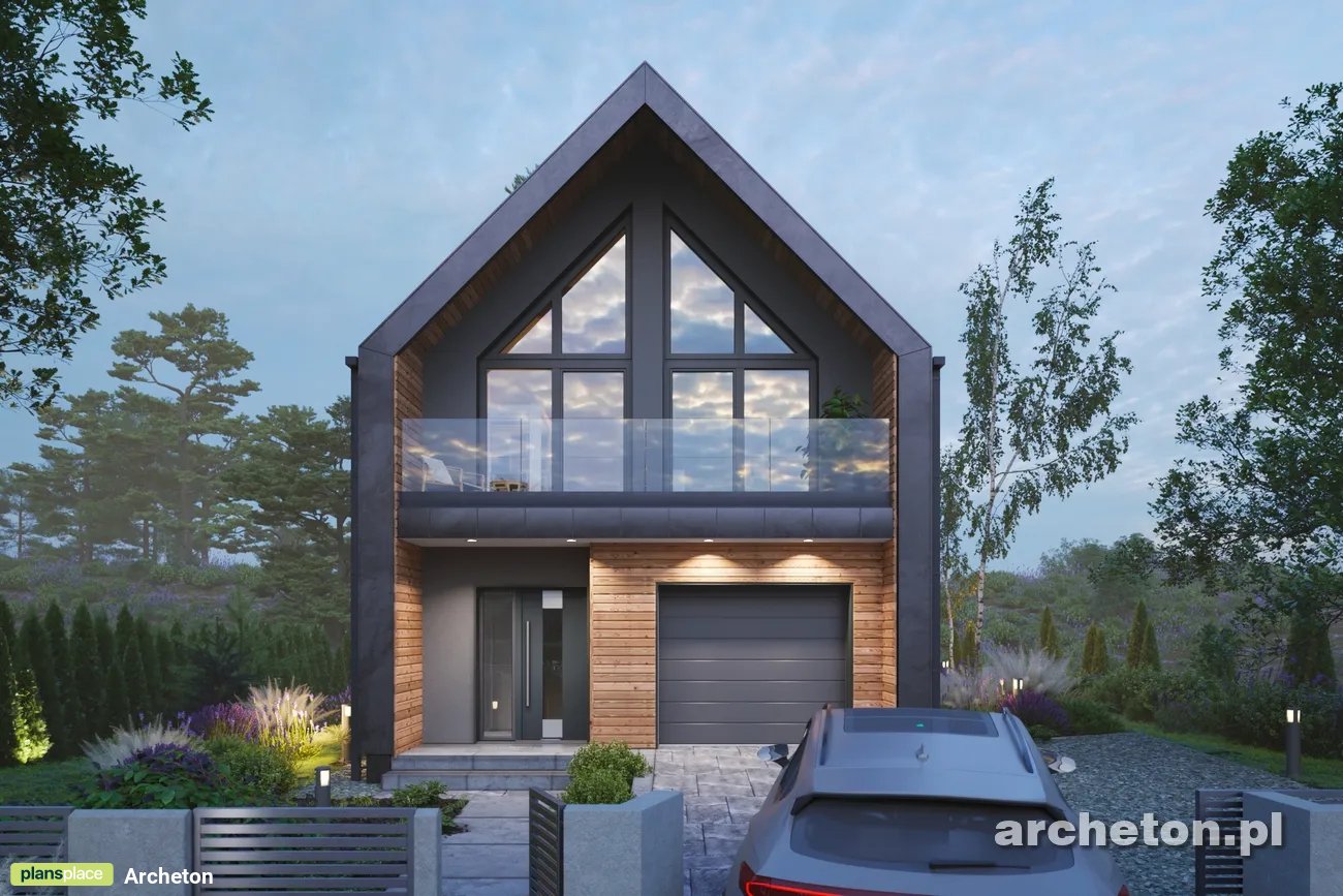 Projekt domu jednorodzinnego o pow. 128 m²: Parterowy, 4 Sypialnie, 2 Łazienki (>2.5 m2)
