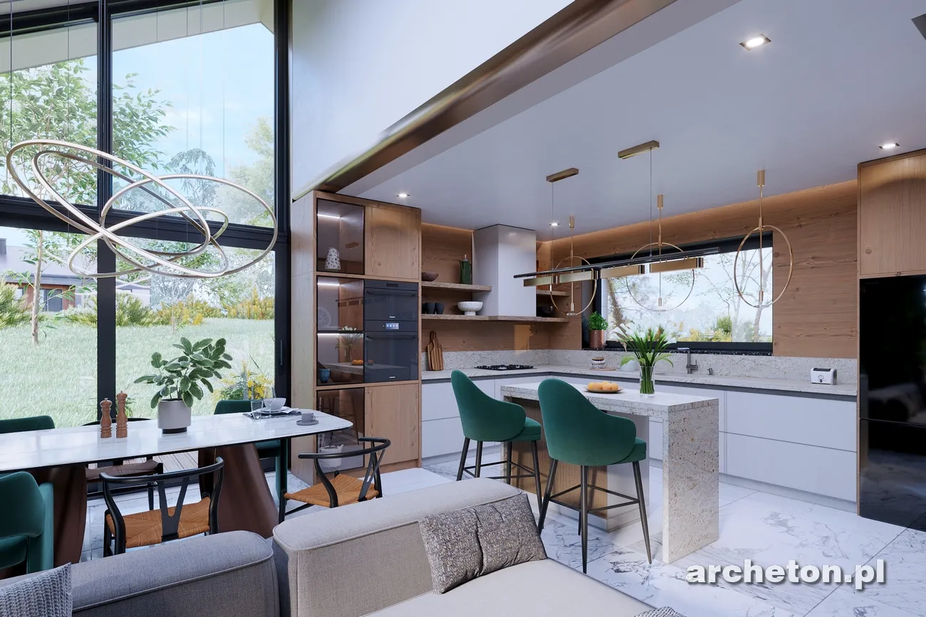 Projekt domu jednorodzinnego o pow. 103 m²: Parterowy, 3 Sypialnie, 2 Łazienki