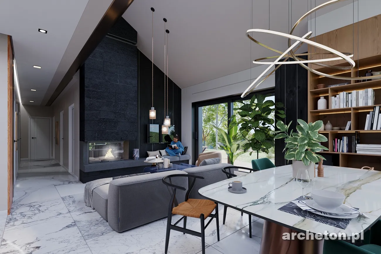 Projekt domu jednorodzinnego o pow. 103 m²: Parterowy, 3 Sypialnie, 2 Łazienki