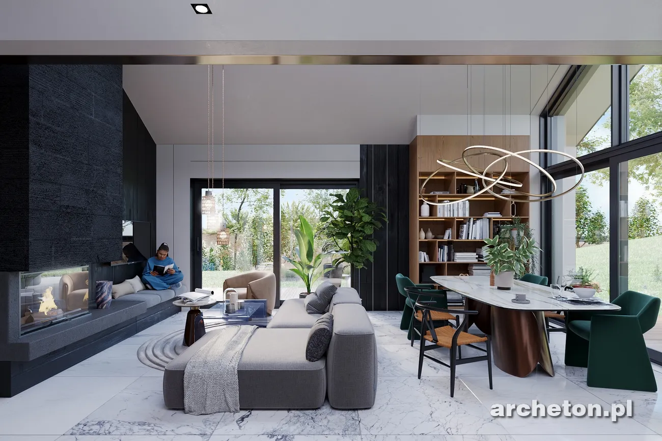 Projekt domu jednorodzinnego o pow. 103 m²: Parterowy, 3 Sypialnie, 2 Łazienki