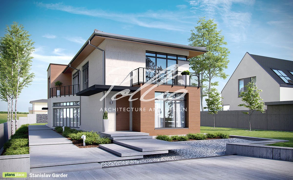 Projekt domu jednorodzinnego o pow. 39 m²: Parterowy, 4 Sypialnie, 4 Łazienki, Garaż (System metryczny)