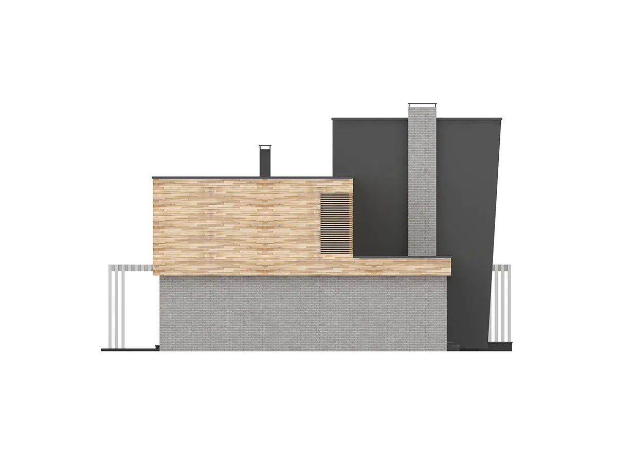 Projekt domu jednorodzinnego o pow. 461 m²: Dwupiętrowy, 6 Sypialnie, Gabinet, 5 Łazienki, Otwarta kuchnia