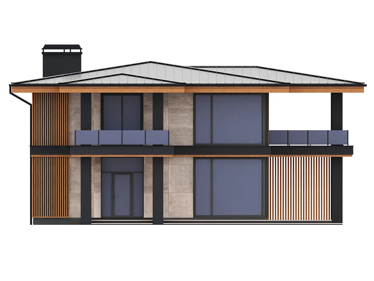 Projekt domu jednorodzinnego o pow. 194 m²: Piętrowy, 3 Sypialnie, 3 Łazienki, Otwarta kuchnia