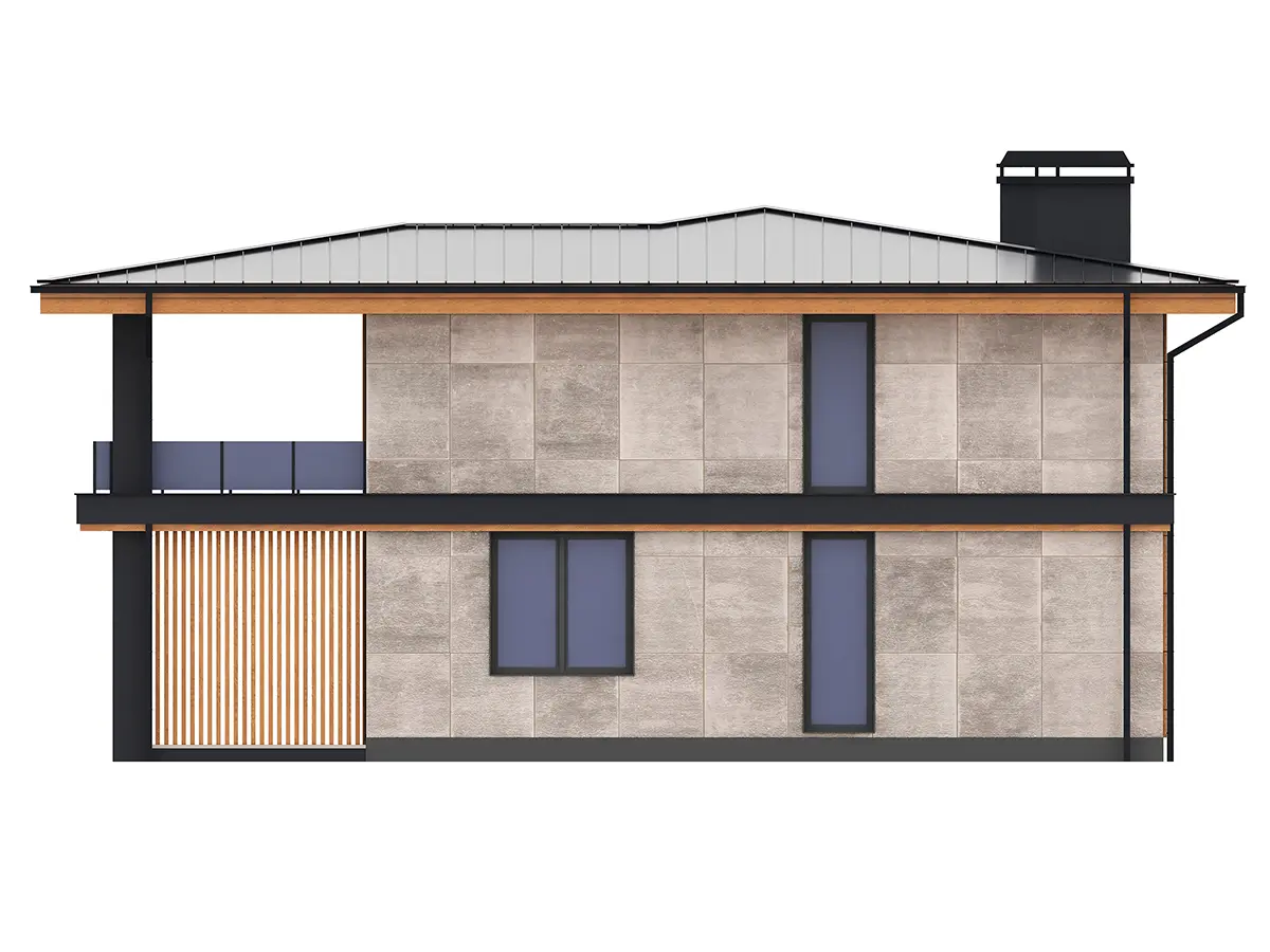 Projekt domu jednorodzinnego o pow. 194 m²: Piętrowy, 3 Sypialnie, 3 Łazienki, Otwarta kuchnia