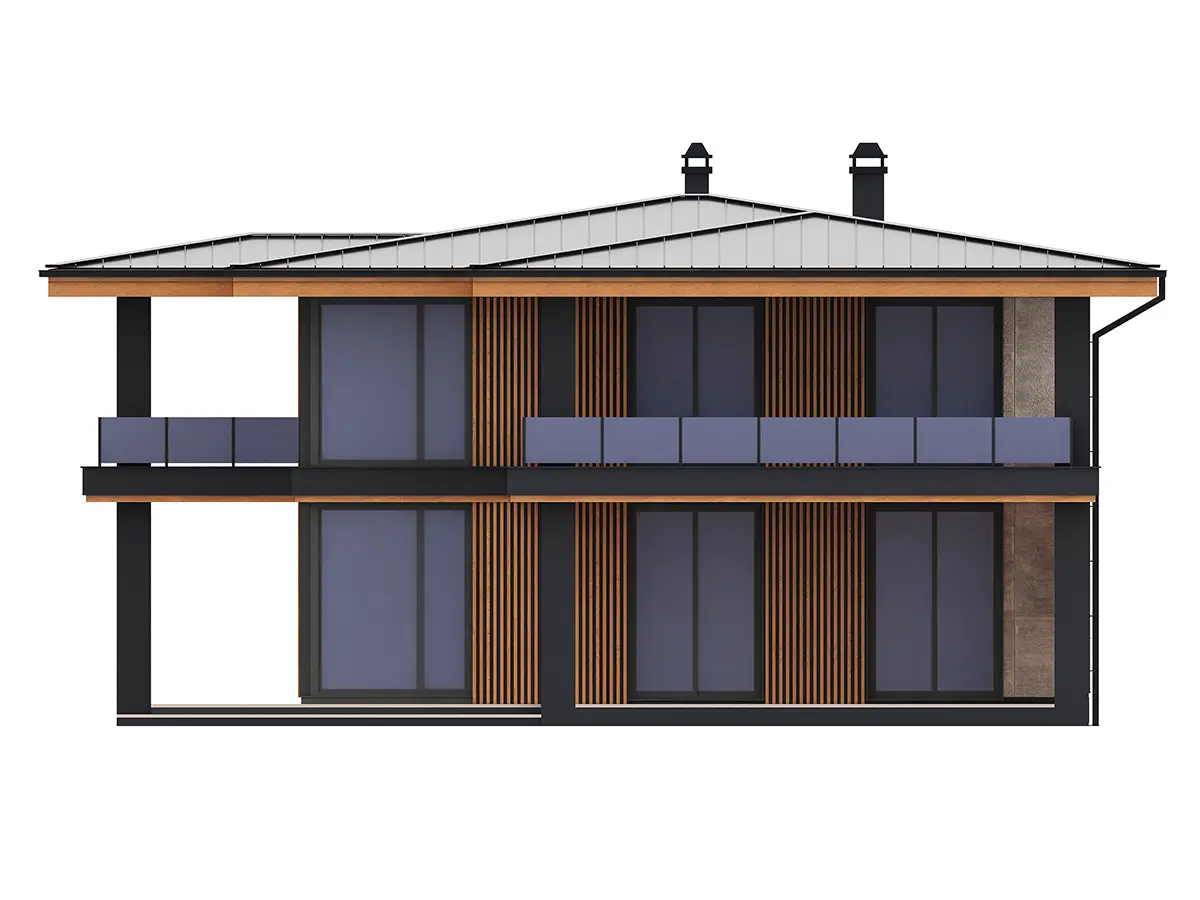 Projekt domu jednorodzinnego o pow. 194 m²: Piętrowy, 3 Sypialnie, 3 Łazienki, Otwarta kuchnia