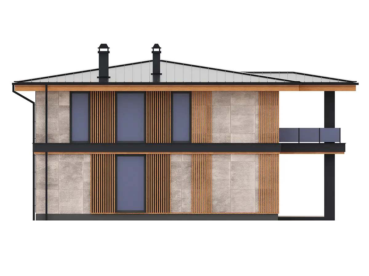 Projekt domu jednorodzinnego o pow. 194 m²: Piętrowy, 3 Sypialnie, 3 Łazienki, Otwarta kuchnia