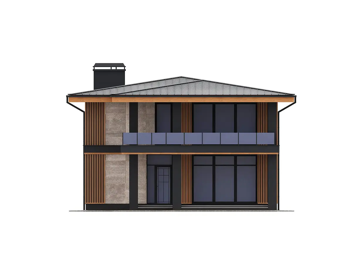 Projekt domu jednorodzinnego o pow. 193 m²: Piętrowy, 4 Sypialnie, 3 Łazienki, Otwarta kuchnia