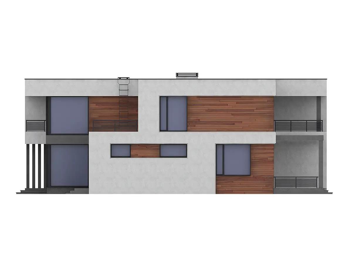 Projekt domu jednorodzinnego o pow. 351 m²: Piętrowy, 3 Sypialnie, Gabinet, 3 Łazienki, Otwarta kuchnia