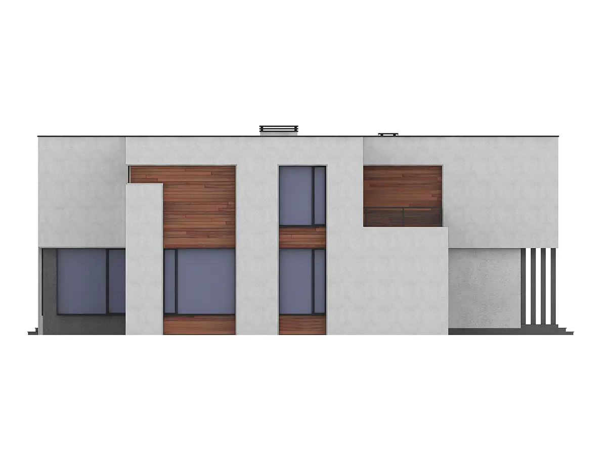 Projekt domu jednorodzinnego o pow. 351 m²: Piętrowy, 3 Sypialnie, Gabinet, 3 Łazienki, Otwarta kuchnia