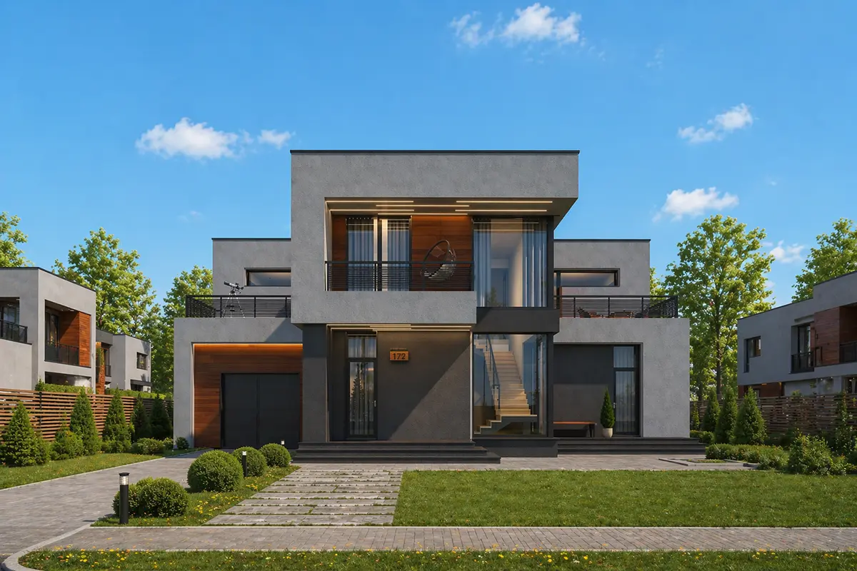 Projekt domu jednorodzinnego o pow. 351 m²: Piętrowy, 3 Sypialnie, Gabinet, 3 Łazienki, Otwarta kuchnia