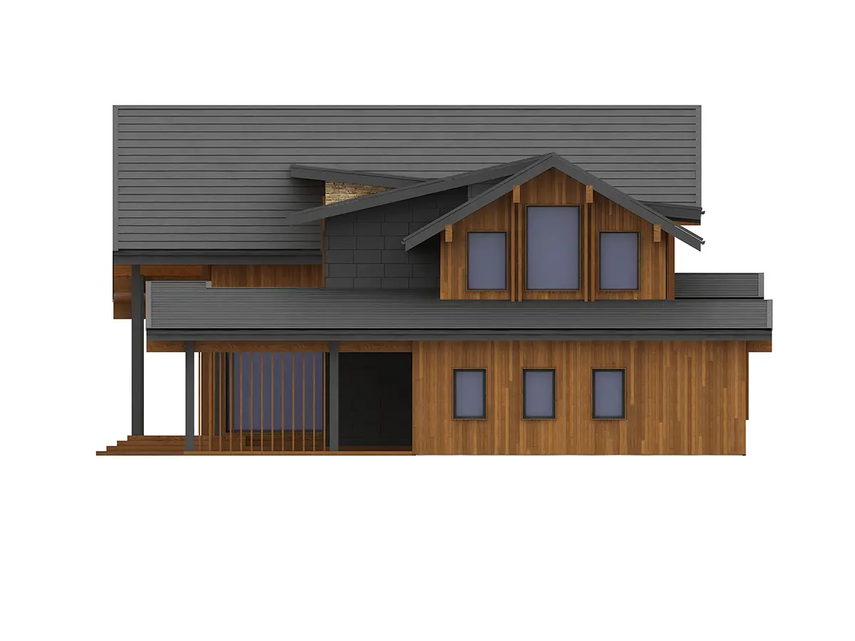 Projekt domu jednorodzinnego o pow. 560 m²: Parterowy z poddaszem użytkowym, 3 Sypialnie, 5 Łazienki, Wiata