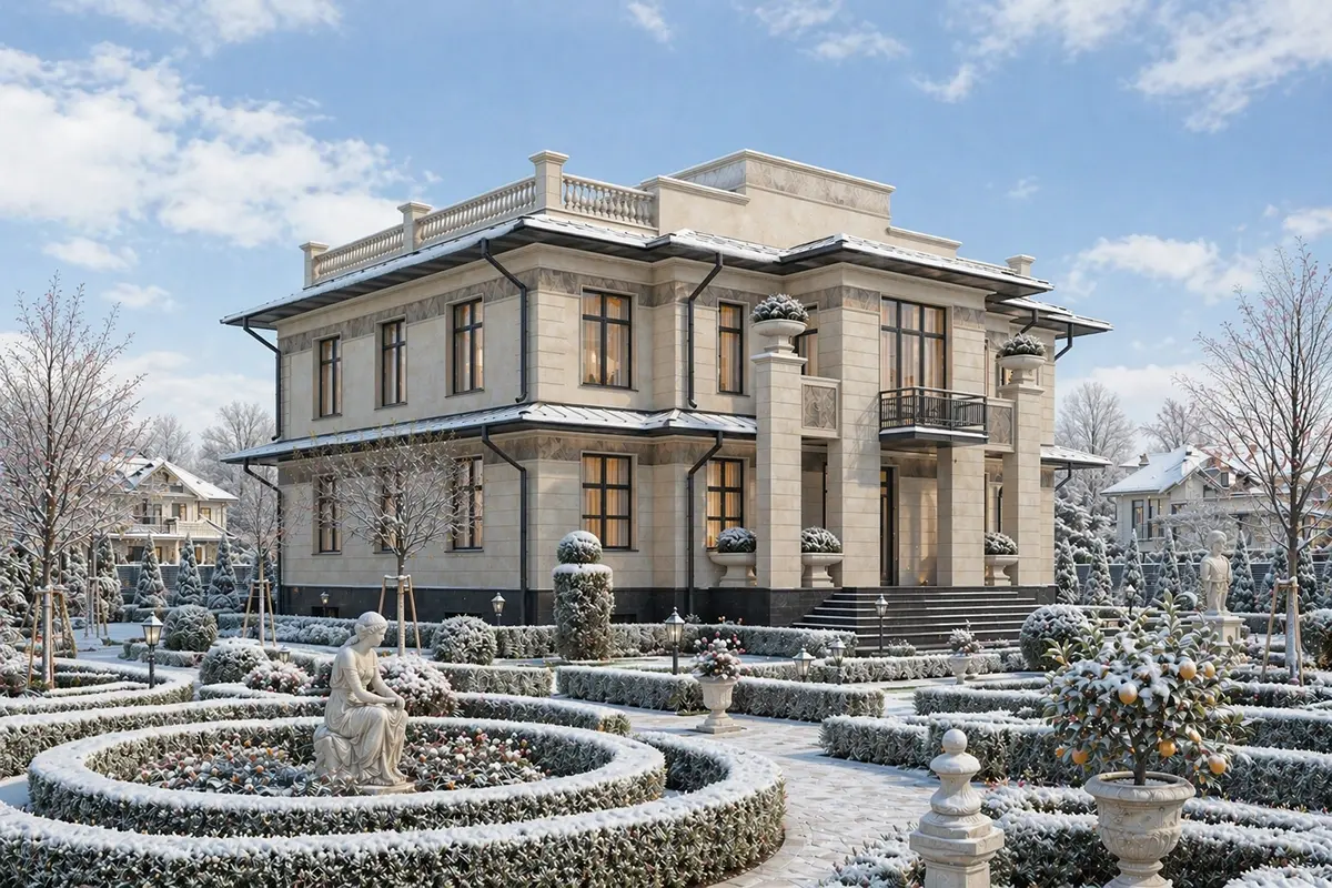 Projekt domu jednorodzinnego o pow. 545 m²: Dwupiętrowy + Piwnica, 6 Sypialnie, Gabinet, 6 Łazienki