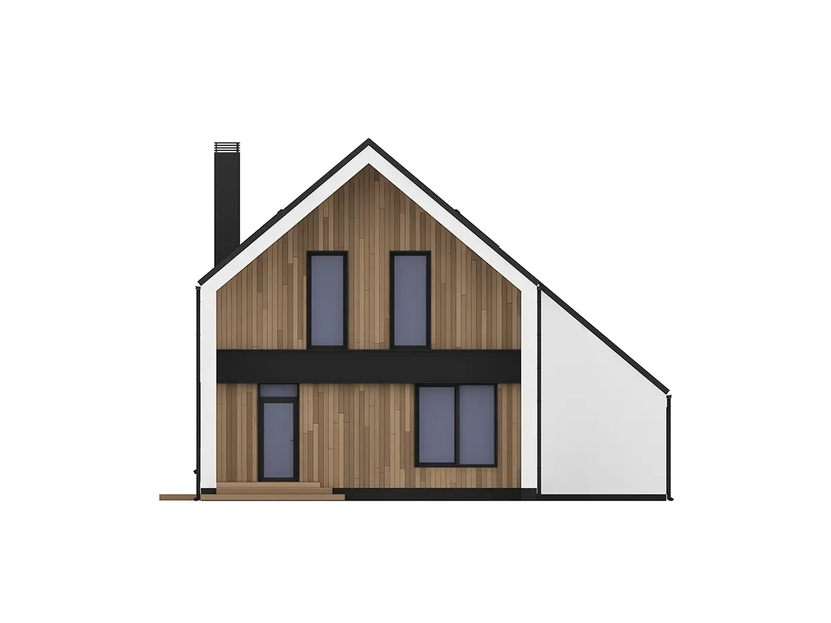 Projekt domu jednorodzinnego o pow. 164 m²: Parterowy z poddaszem użytkowym, 3 Sypialnie, 2 Łazienki, Otwarta kuchnia