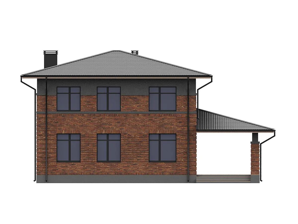 Projekt domu jednorodzinnego o pow. 165 m²: Piętrowy, 4 Sypialnie, Gabinet, 3 Łazienki