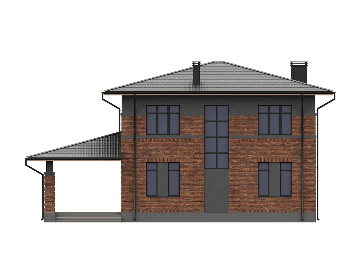 Projekt domu jednorodzinnego o pow. 165 m²: Piętrowy, 4 Sypialnie, Gabinet, 3 Łazienki