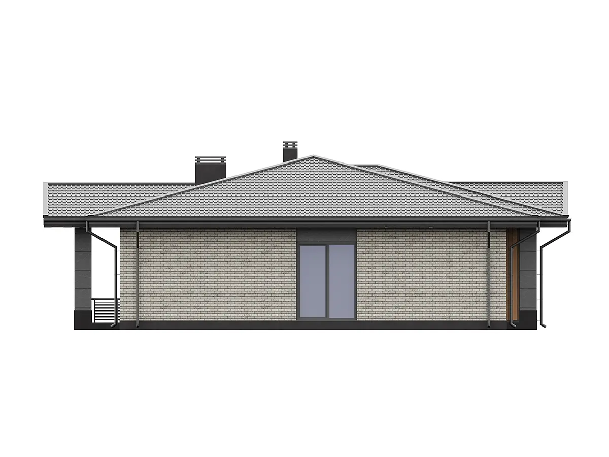 Projekt domu jednorodzinnego o pow. 144 m²: Parterowy, 3 Sypialnie, 2 Łazienki, Otwarta kuchnia