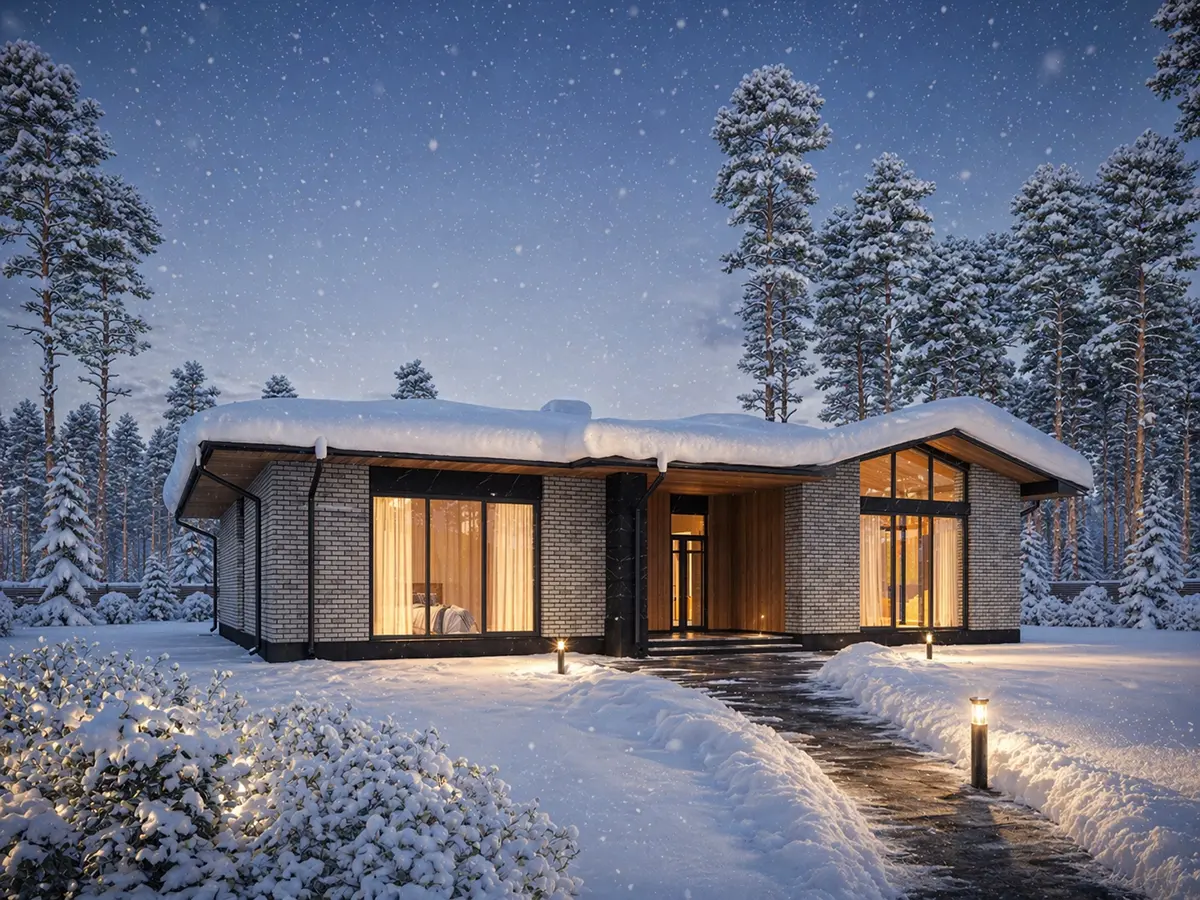Projekt domu jednorodzinnego o pow. 144 m²: Parterowy, 3 Sypialnie, 2 Łazienki, Otwarta kuchnia