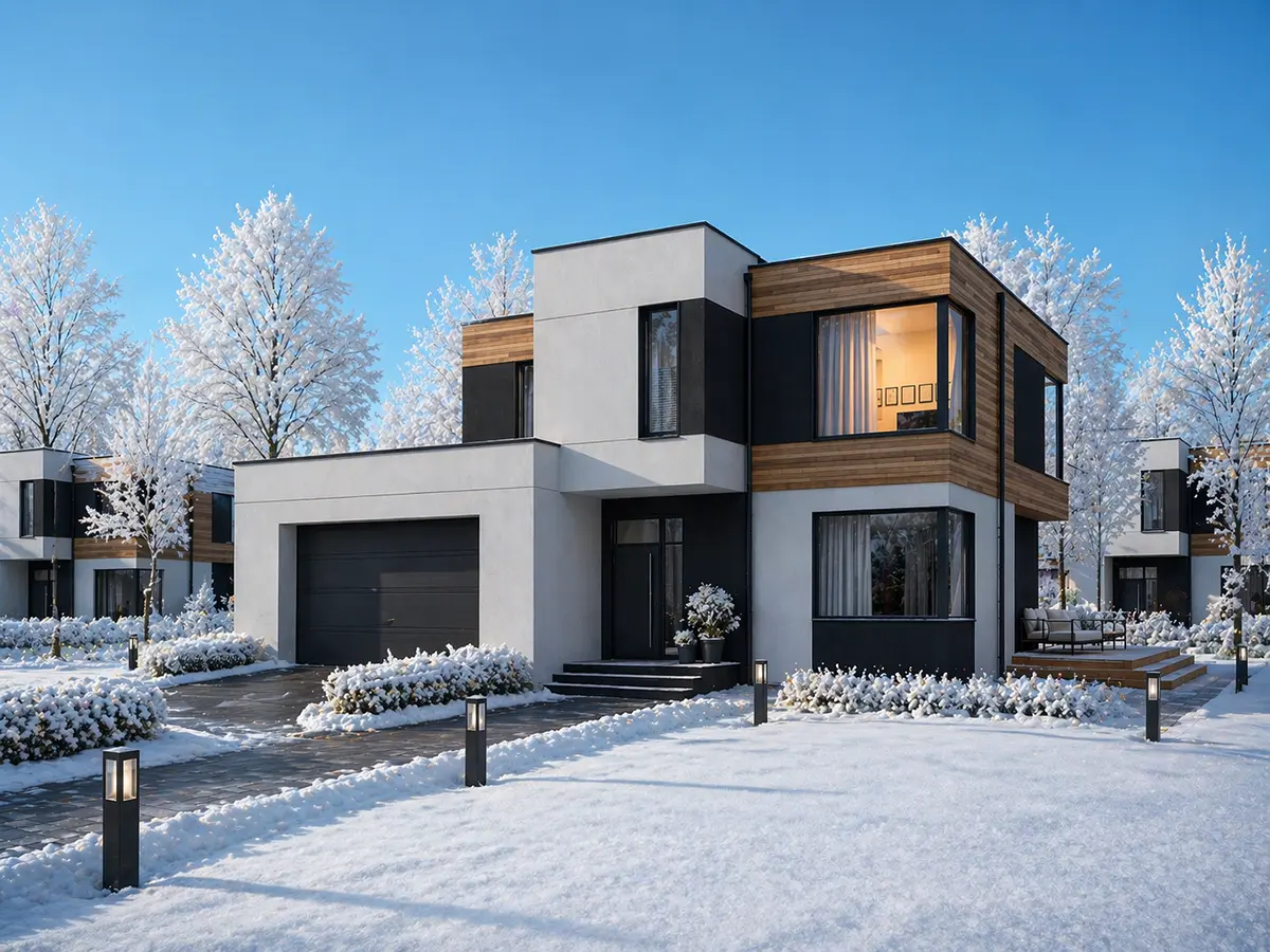 Projekt domu jednorodzinnego o pow. 211 m²: Piętrowy, 4 Sypialnie, Gabinet, 4 Łazienki, Otwarta kuchnia, Garaż