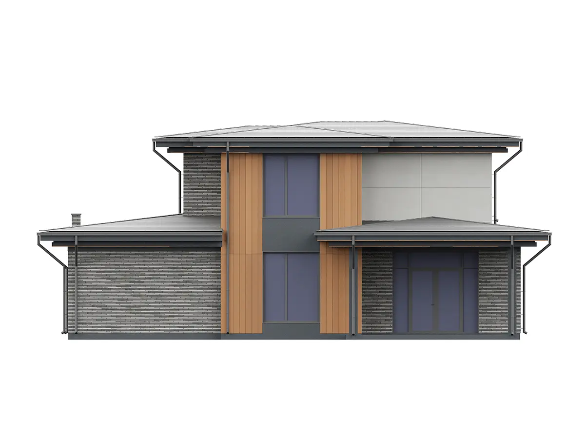 Projekt domu jednorodzinnego o pow. 178 m²: Piętrowy, 4 Sypialnie, 3 Łazienki, Otwarta kuchnia, Wiata