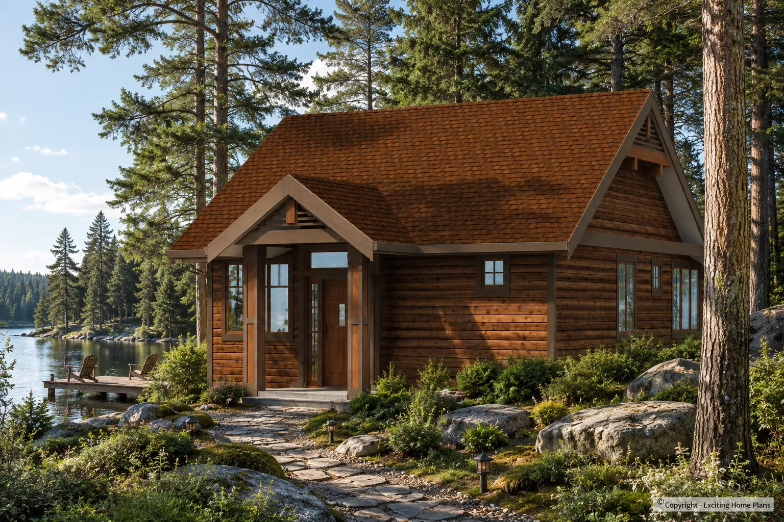 Projekt domu parterowego o pow. 101 m²: 2 Sypialnie, 2 Łazienki, Otwarta kuchnia, bez Garażu