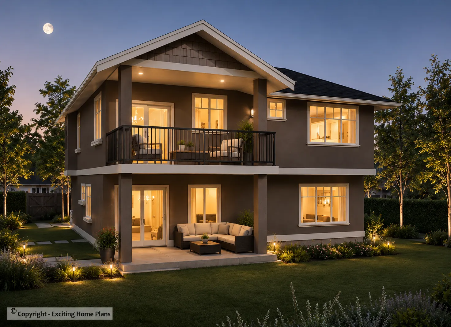 Projekt domu piętrowego o pow. 234 m²: 3 Sypialnie, 3 Łazienki, Garaż