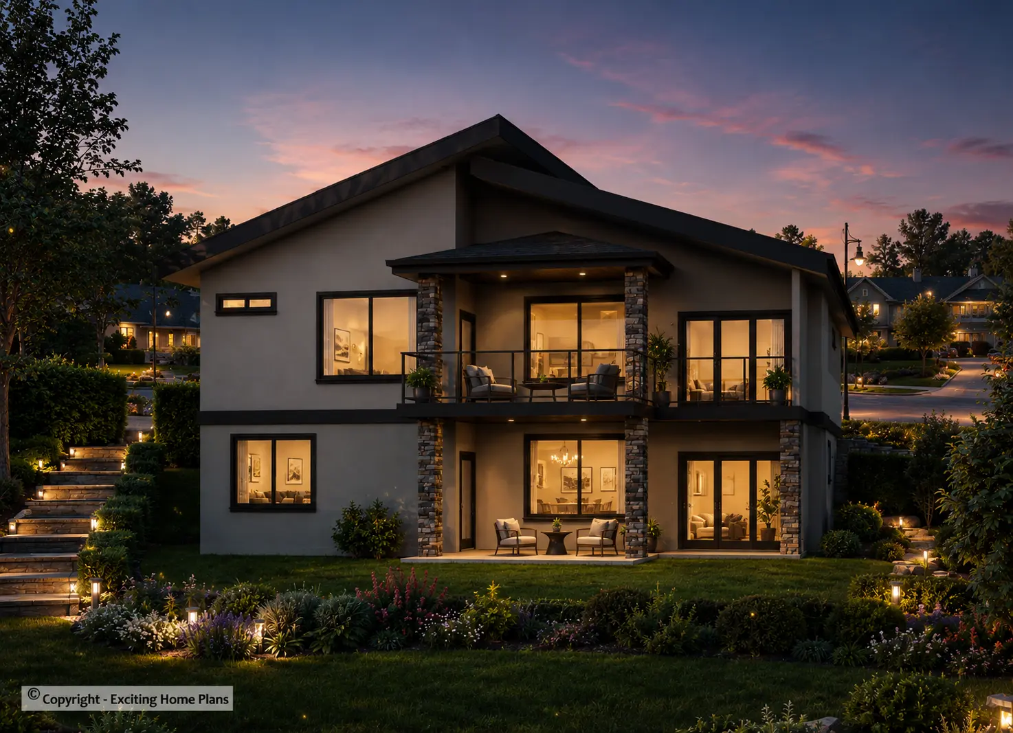 Projekt domu parterowego + piwnicą o pow. 313 m²: 5 Sypialnie, 3 Łazienki, Otwarta kuchnia, Garaż