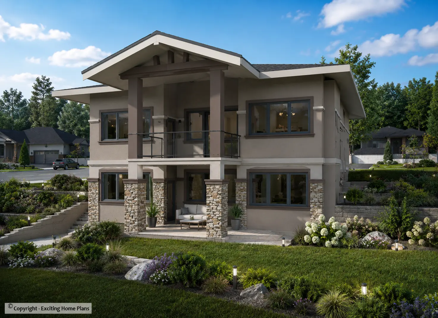 Projekt domu parterowego + piwnicą o pow. 173 m²: 5 Sypialnie, 3 Łazienki, Otwarta kuchnia, Garaż