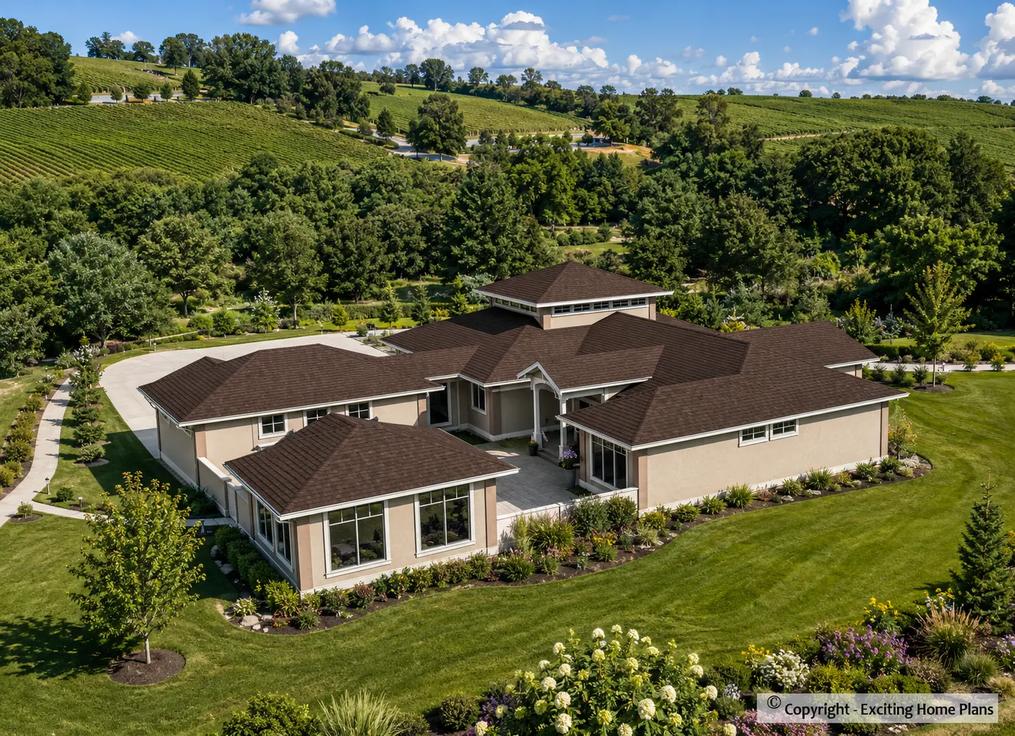 Projekt domu parterowego o pow. 453 m²: 3 Sypialnie, 1 Łazienki, Garaż