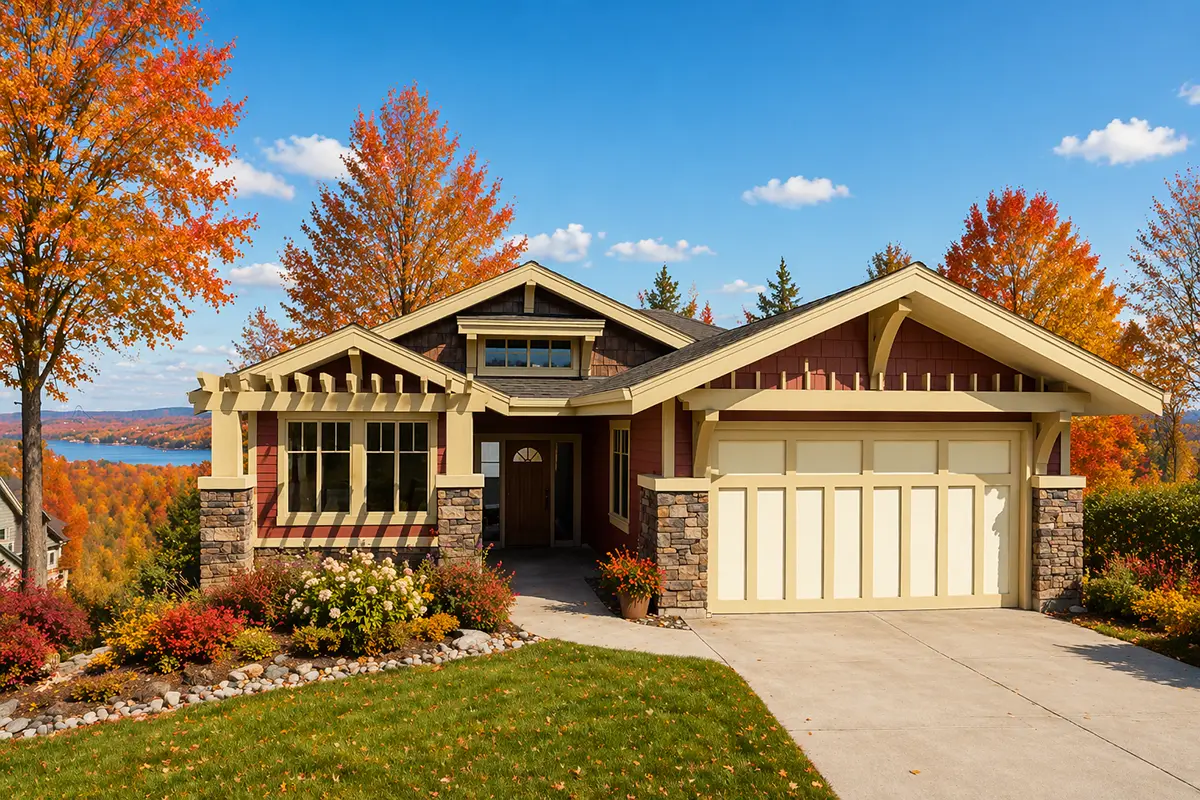 Projekt domu jednorodzinnego o pow. 299 m²: z poddaszem użytkowym, 3 Sypialnie, 3 Łazienki, Garaż