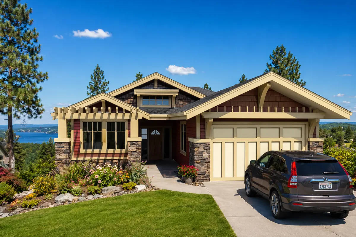 Projekt domu jednorodzinnego o pow. 299 m²: z poddaszem użytkowym, 3 Sypialnie, 3 Łazienki, Garaż