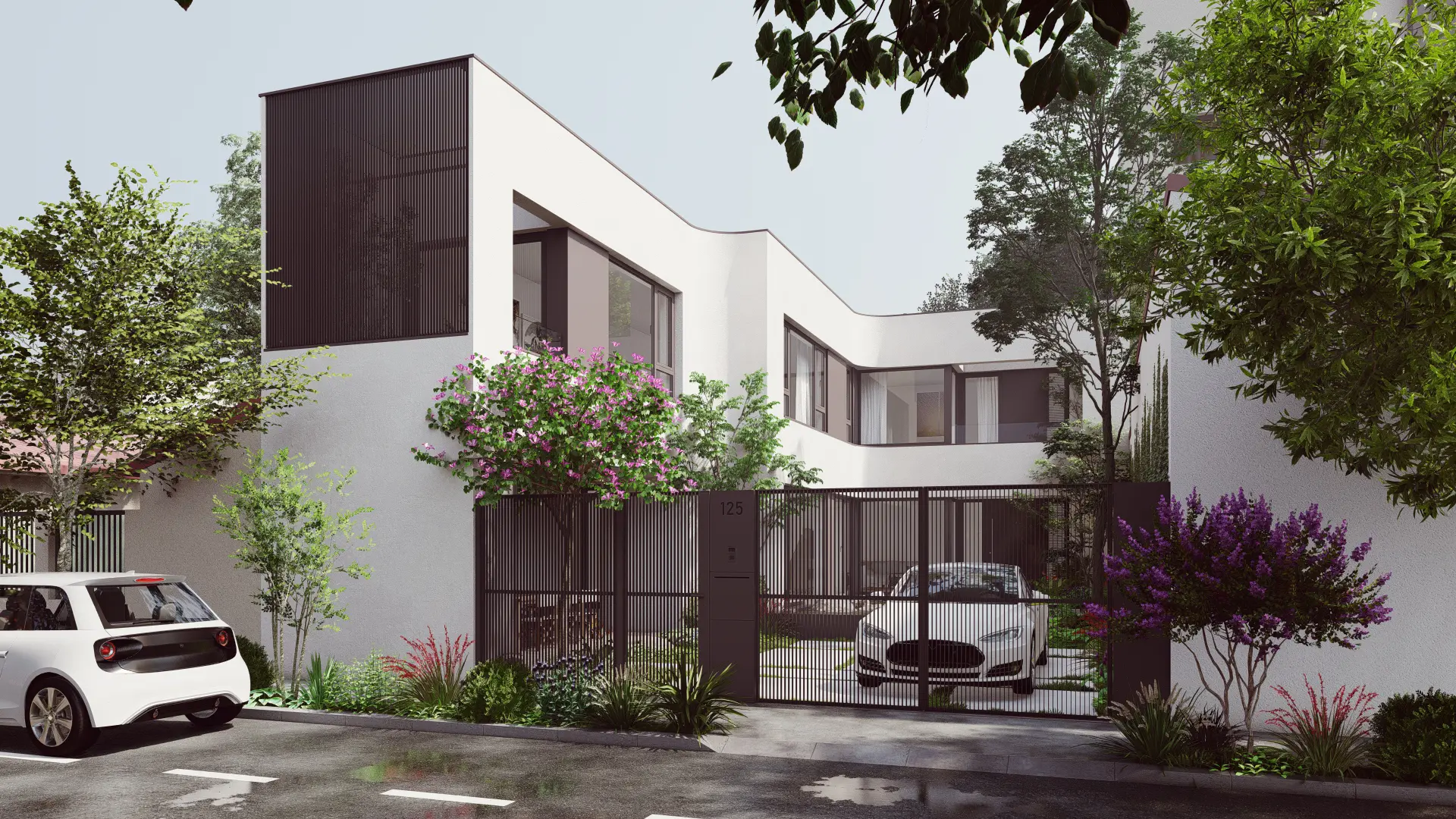 Projekt domu dwupiętrowego o pow. 235 m²: 4 Sypialnie, 3 Łazienki, bez Garażu