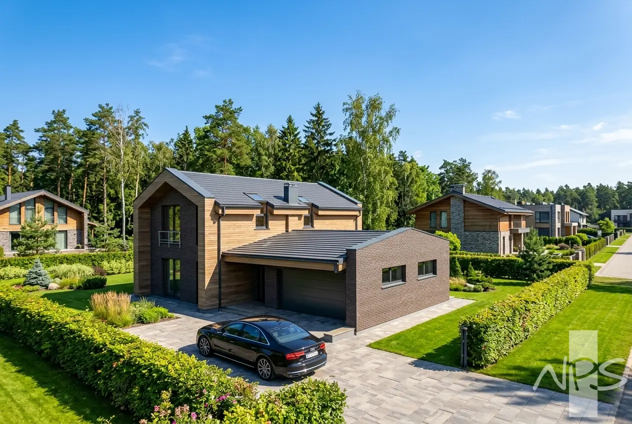 Projekt domu jednorodzinnego o pow. 183 m²: Parterowy z poddaszem użytkowym, 2 Sypialnie, 2 Łazienki, Otwarta kuchnia, Garaż