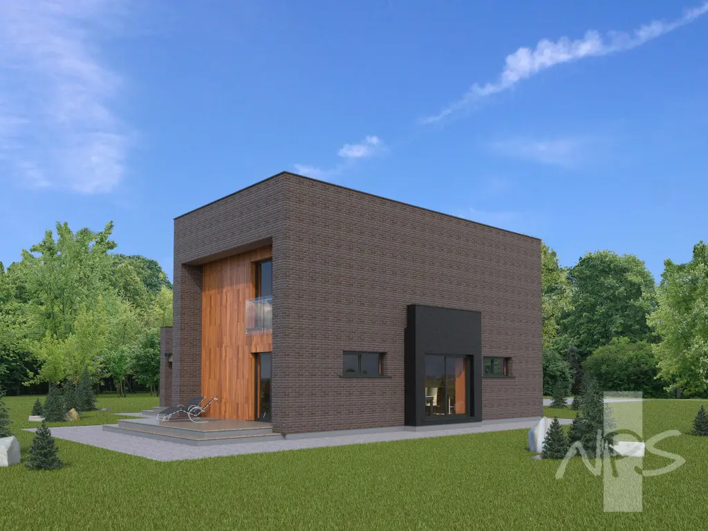 Projekt domu jednorodzinnego o pow. 183 m²: Piętrowy, 2 Sypialnie, 2 Łazienki, Otwarta kuchnia, Garaż