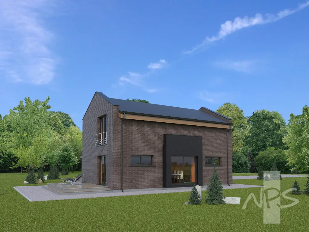 Projekt domu jednorodzinnego o pow. 183 m²: Piętrowy, 2 Sypialnie, 2 Łazienki, Otwarta kuchnia, Garaż