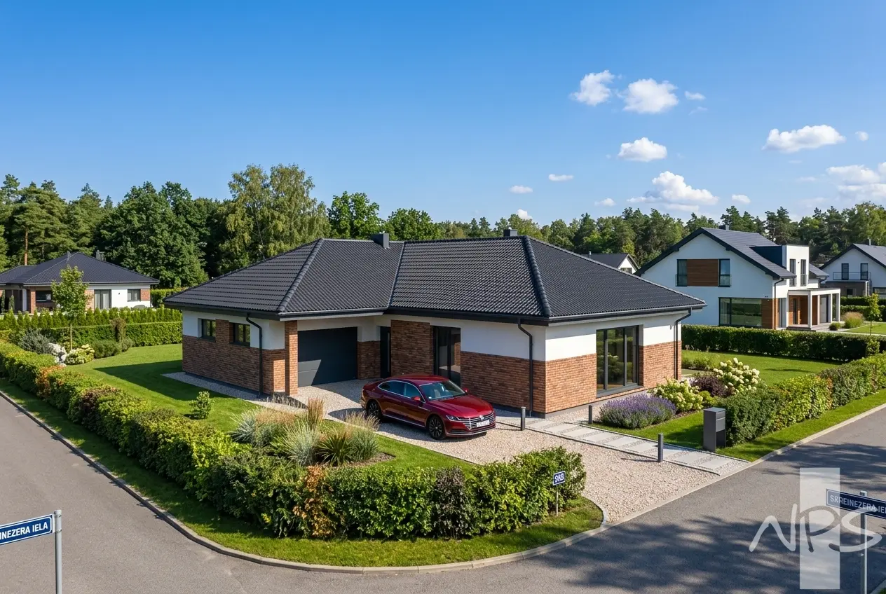 Projekt domu jednorodzinnego o pow. 135 m²: Parterowy, 3 Sypialnie, 1 Łazienki, Wiata