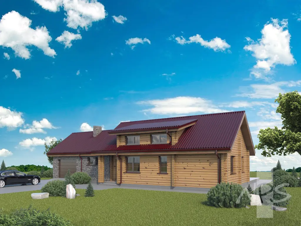 Projekt domu jednorodzinnego o pow. 163 m²: Parterowy, 4 Sypialnie, Gabinet, 2 Łazienki, Garaż