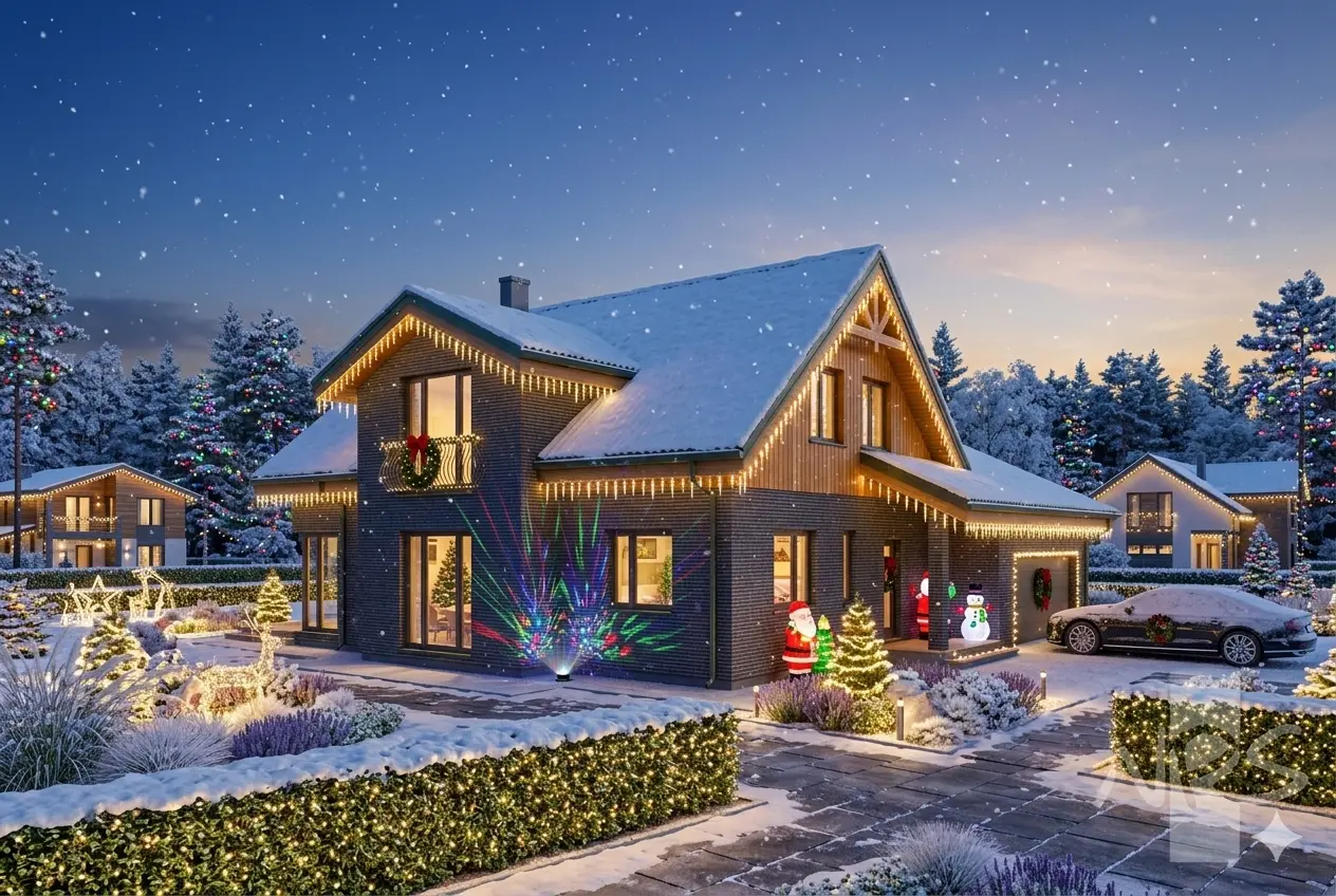 Projekt domu jednorodzinnego o pow. 212 m²: Parterowy z poddaszem użytkowym, 3 Sypialnie, Gabinet, 2 Łazienki, Garaż