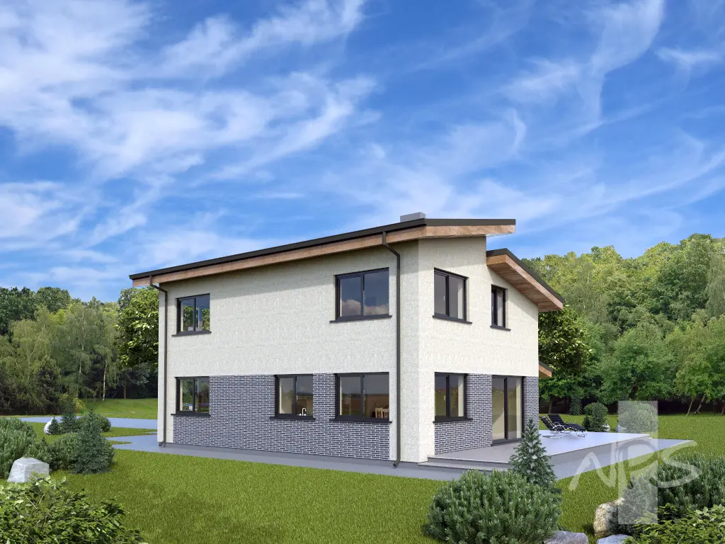 Projekt domu jednorodzinnego o pow. 216 m²: Piętrowy, 3 Sypialnie, Gabinet, 2 Łazienki, Garaż