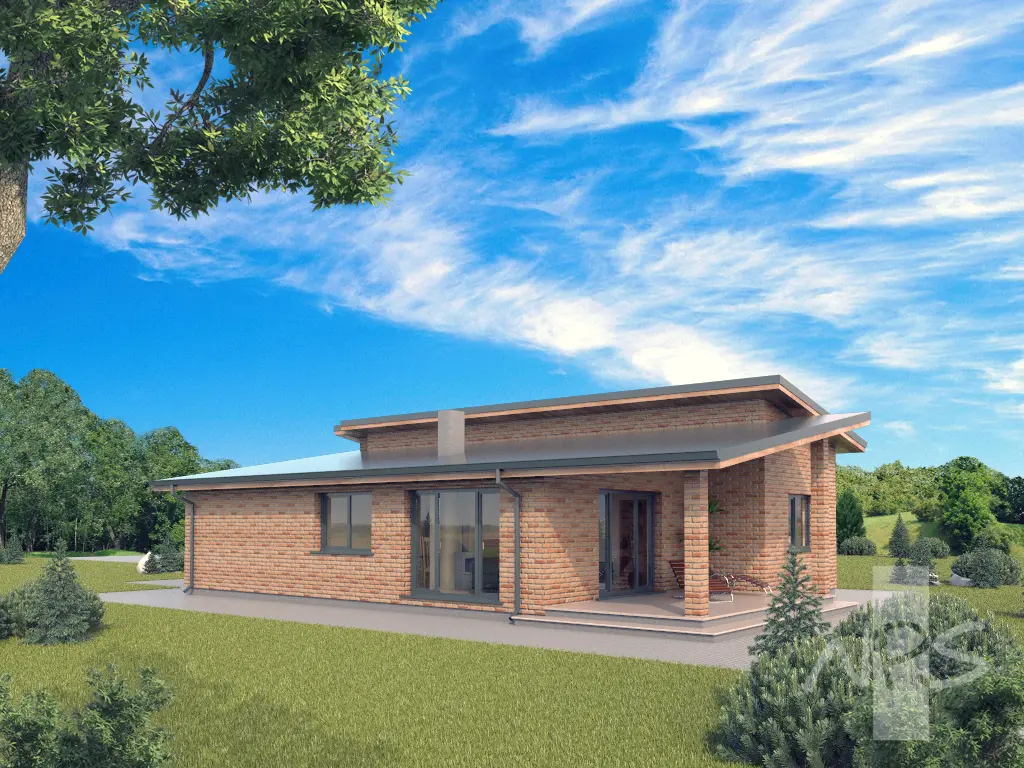 Projekt domu jednorodzinnego o pow. 142 m²: Parterowy, 3 Sypialnie, 1 Łazienki, Garaż