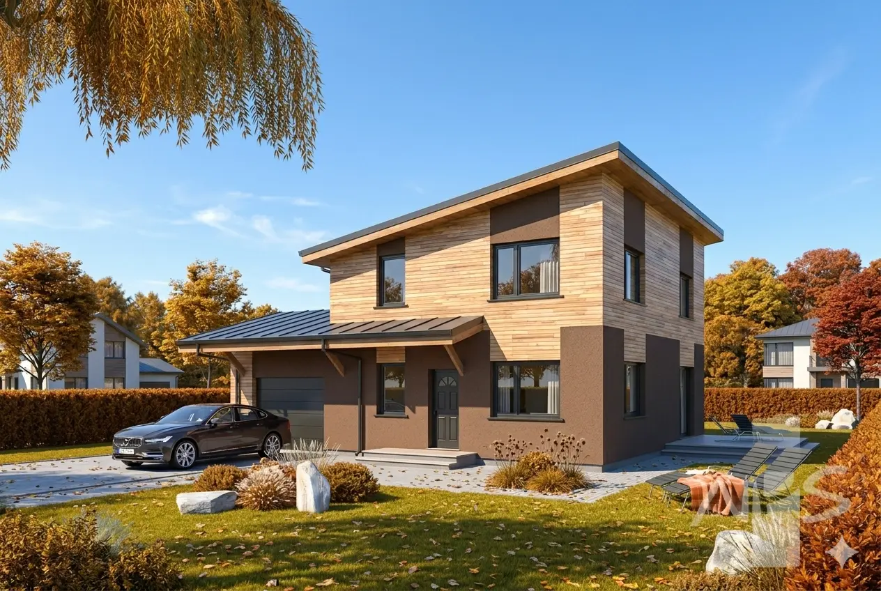 Projekt domu jednorodzinnego o pow. 165 m²: Piętrowy, 3 Sypialnie, 2 Łazienki, Garaż