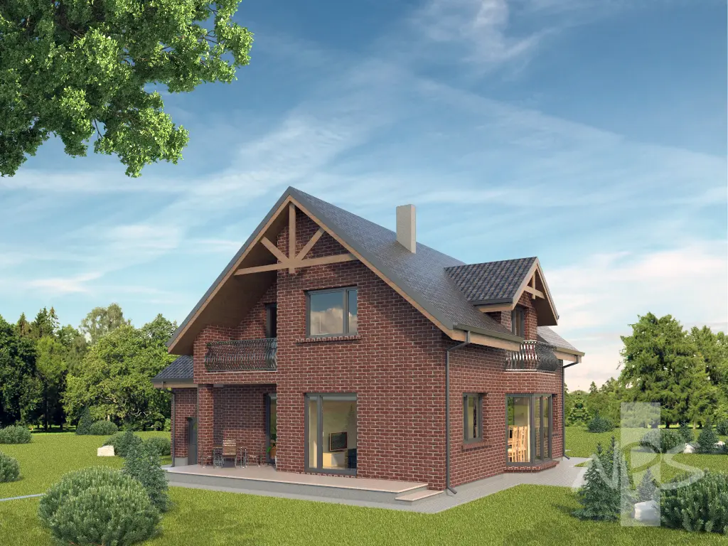 Projekt domu jednorodzinnego o pow. 229 m²: Parterowy z poddaszem użytkowym, 4 Sypialnie, Gabinet, 3 Łazienki, Garaż