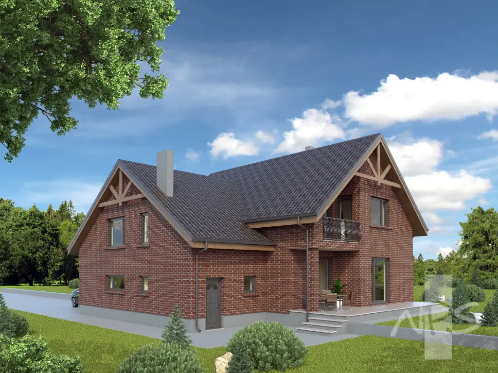 Projekt domu jednorodzinnego o pow. 229 m²: Parterowy z poddaszem użytkowym, 4 Sypialnie, Gabinet, 3 Łazienki, Garaż