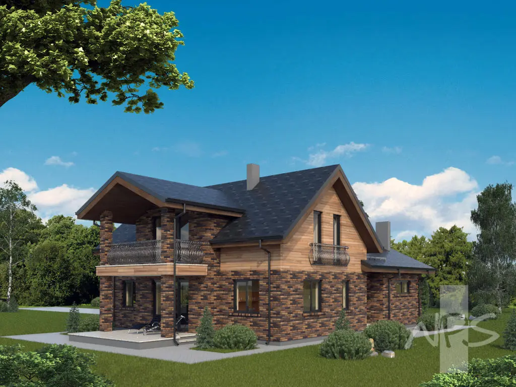 Projekt domu jednorodzinnego o pow. 183 m²: Parterowy z poddaszem użytkowym, 2 Sypialnie, Gabinet, 2 Łazienki, Otwarta kuchnia, Garaż