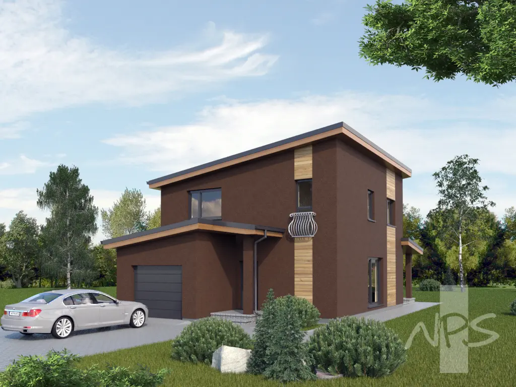 Projekt domu jednorodzinnego o pow. 146 m²: Piętrowy, 3 Sypialnie, 2 Łazienki, Garaż