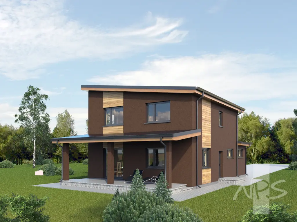 Projekt domu jednorodzinnego o pow. 146 m²: Piętrowy, 3 Sypialnie, 2 Łazienki, Garaż